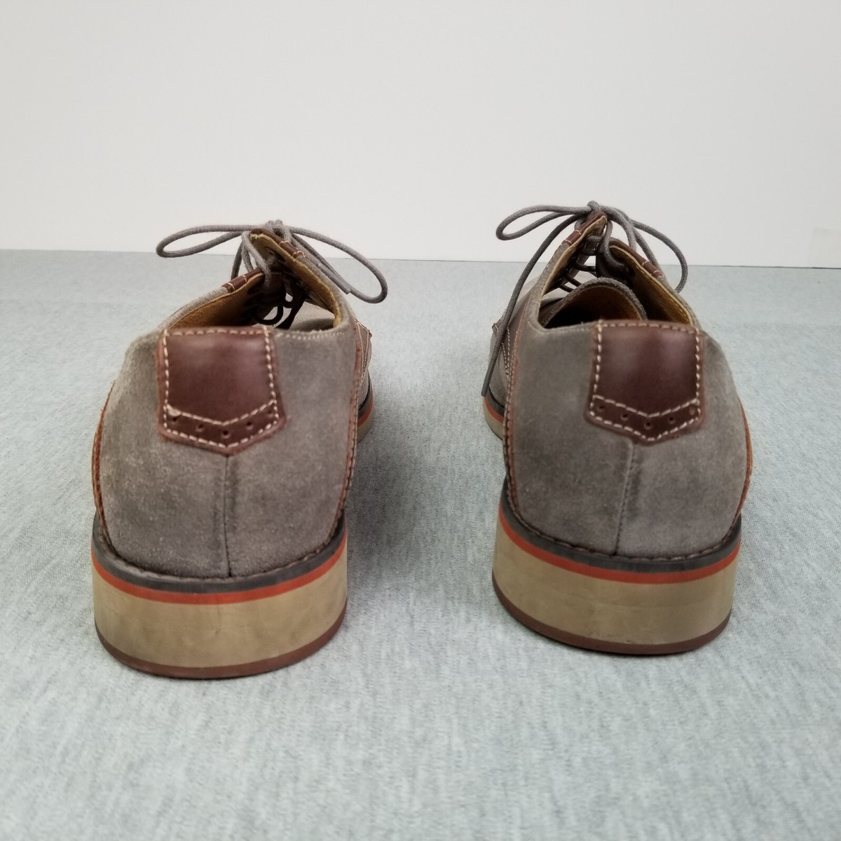 Johnston & Murphy SZ9 Brown Suede Leather Oxford Shoe Retro Office Sturdy Staple ?Johnston & Murphy Mens 10.5 Suede Leather Oxford Shoes  main image 4