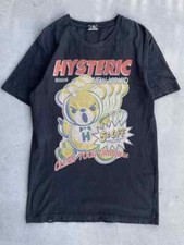 Vtg style Hysteric Glamour Bear New Liquid short sleeve black shirt KV35913