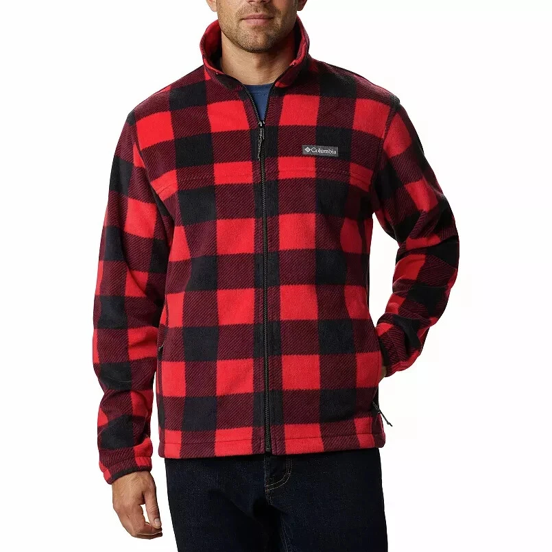 Plaid fleece deals jacket men's