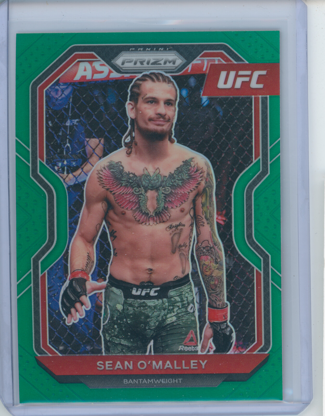 2021 Panini Prizm UFC Green Prizm Sean O'Malley #61
