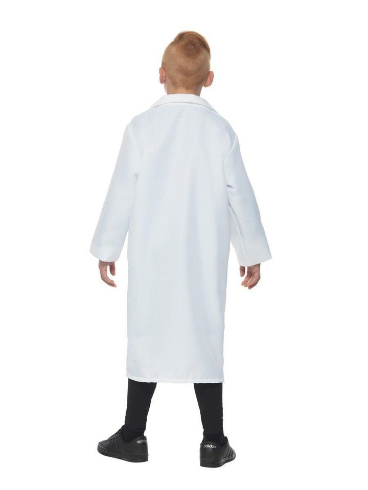 Scientist White Lab Coat Fancy Dress Accessory Unisex Small (Age 46