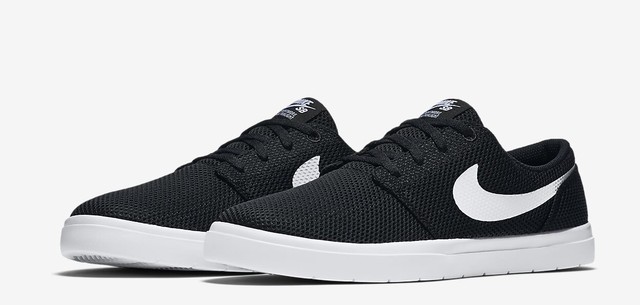 nike sb portmore ii ultralight grey & black shoes