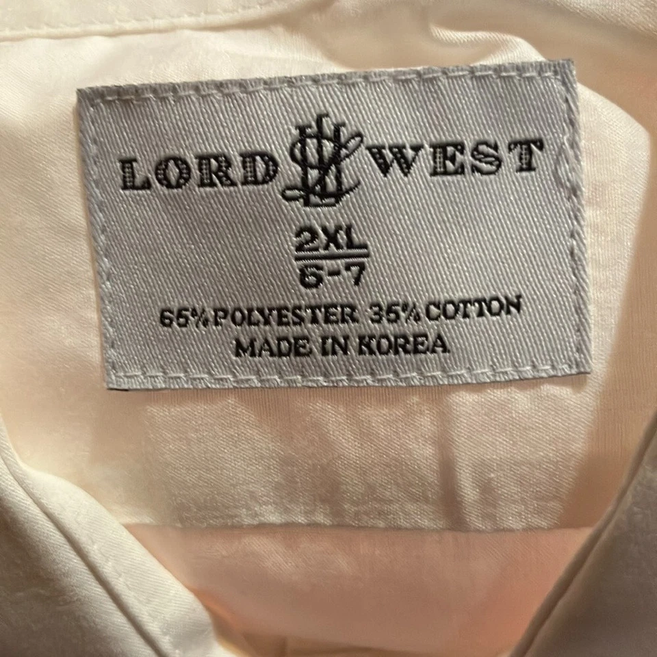 Elegante camisa de esmoquin blanca para hombre 2XL Foto 2 de 3