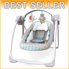 Lightweight Baby Swing with TrueSpeed Technology  10 Melodies  Travel-Friendly