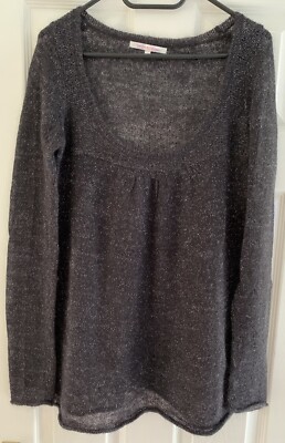 Der modischste nude/durchsichtigste schwarze Pullover mit Silberfaden