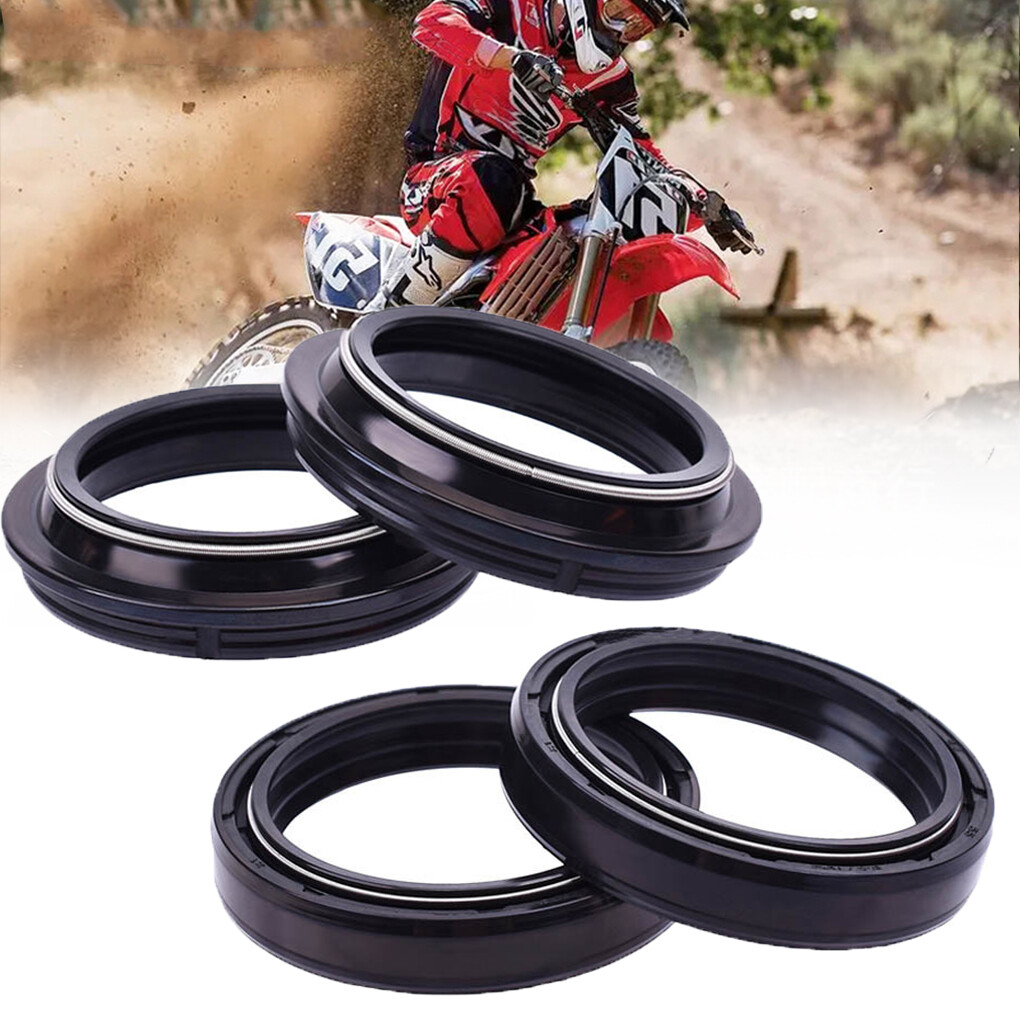 かこ♪ 4Pcs Front Fork & Dust Seal Kit for Kawasaki ZX750N (Ninja) ZX7R