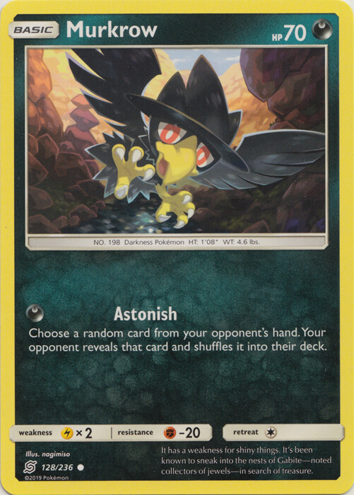 Pokemon Murkrow - 128/236 - Common NM-Mint Unified Minds