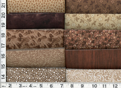 I Love Brown Jelly Roll 40 - 2.5'' Strips Quilting & Sewing Fabric