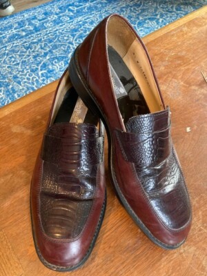 STANLEY BLACKER Men\'s Leather Loafers Brown Slip-On Made in Italy Size 10 M Stanley Blacker Men main image 4