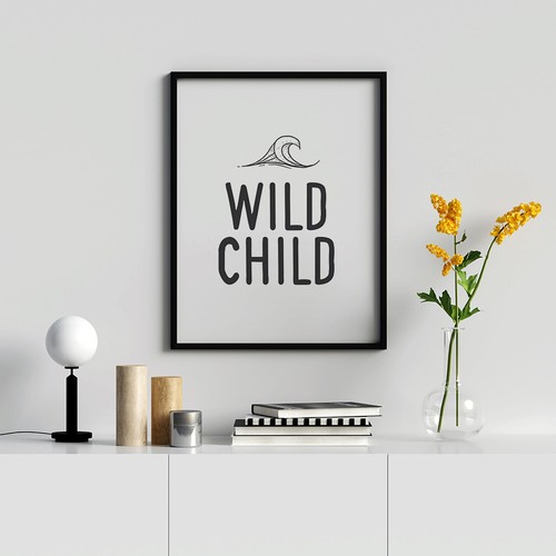 Wild Child Poster Children's Room Prints Stylish Playroom Artwork - Picture 4 of 5