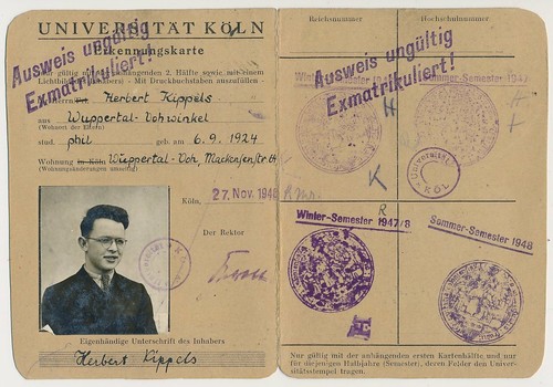 130166, STUDIENBUCH und ERKENNUNGSKARTE der Universität Köln, 1946 - Picture 2 of 10
