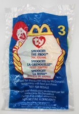New McDonalds Ty Teenie Beanie Baby Smoochy The Frog 3 1999 New Sealed