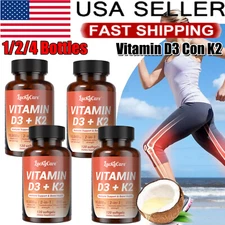 2-in-1 Vitamin D3 10000 IU K2 200 mcg Supplement 120 Softgel Bone Immune Support
