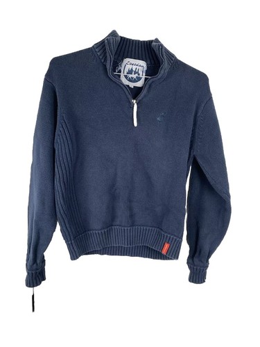 Men's Riding Shirts Loesdau Men's Riding Apparel 1/4 Zip Sweater Navy Blue Size L Cotton ...