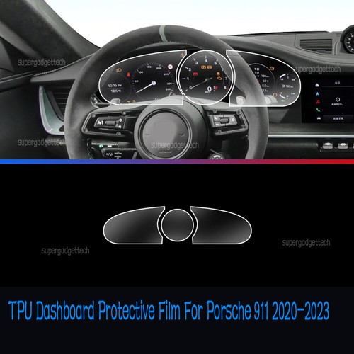 TPU Dashboard Protect Film For Porsche 911 2020-2023 Navigation Display Sticker - Picture 1 of 10