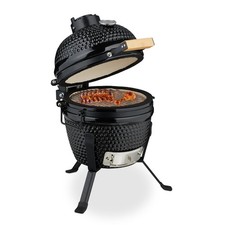 Barbacoa carbón kamado Barbacoa cerámica Parrilla carbón vegetal Parrilla grill