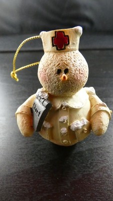 Vintage Snowberry Nurse Christmas Ornament / Encore New In Box
