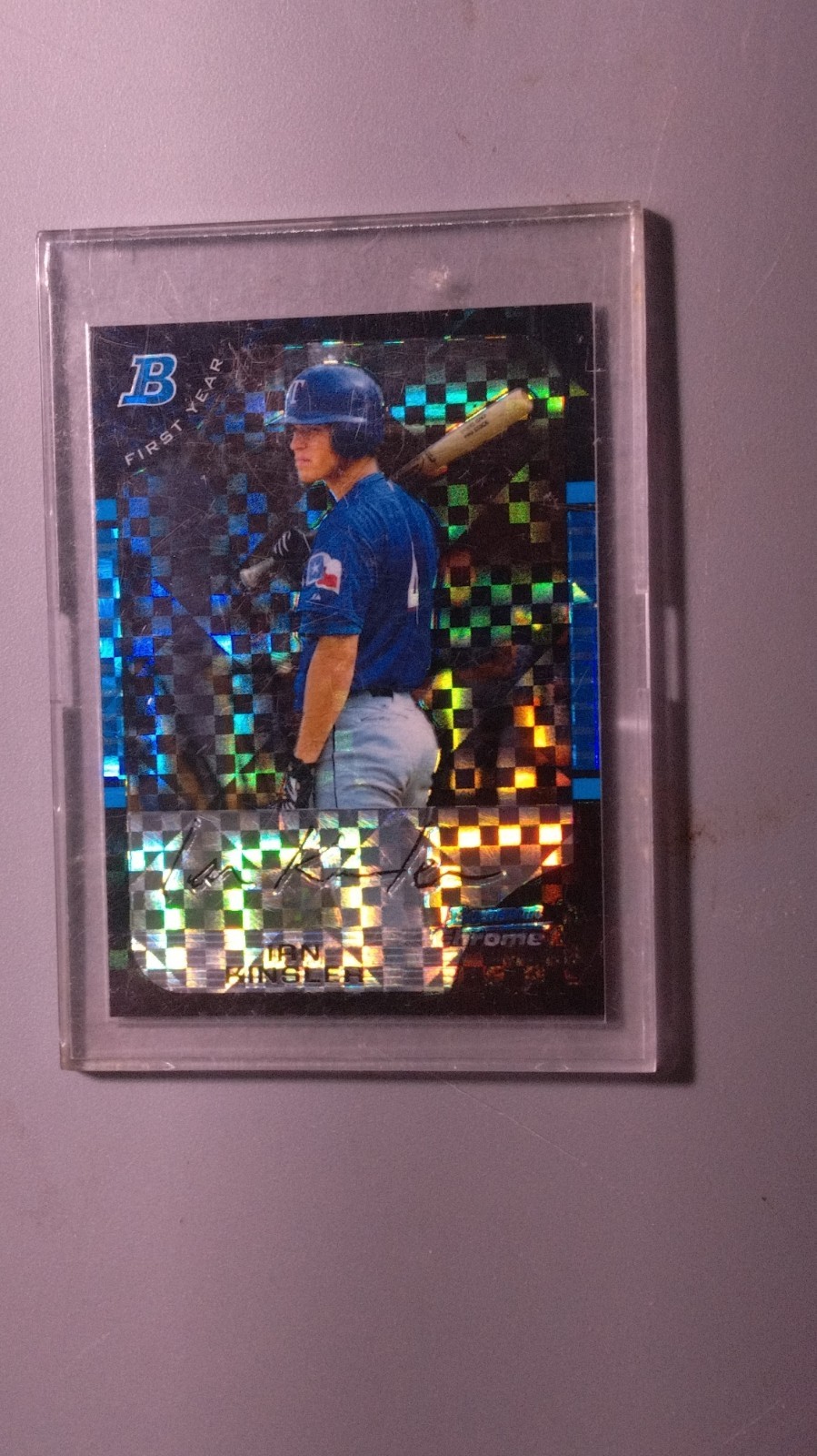 2005 Bowman Chrome Ian Kinsler X-Fractor #171 SN /225 Texas Rangers First Year