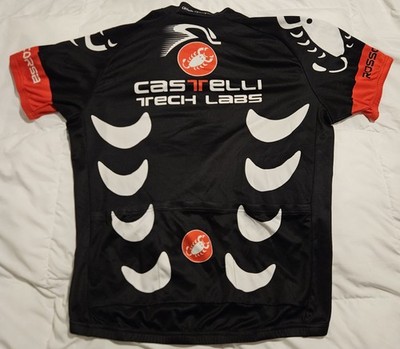 Castelli Tech Labs Rosso Corsa Cycling Jersey Mens XXL Black Red