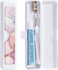 Toothbrush Travel Case - Colorful Pattern, Holder and Covers for