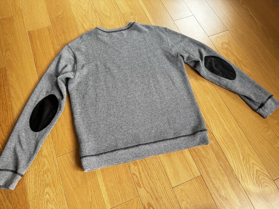 Maison Margiela линия 14 локоть кожаный нашивка свитер серый Sz L 52 - $800 Lemaire - Изображение 2 из 4
