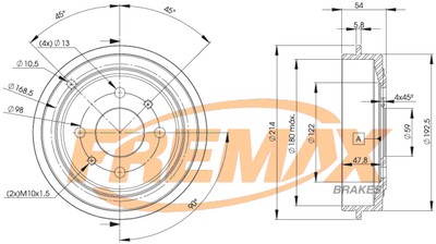 FREMAX BD-9325 Brake Drum for FIAT,FORD,LANCIA