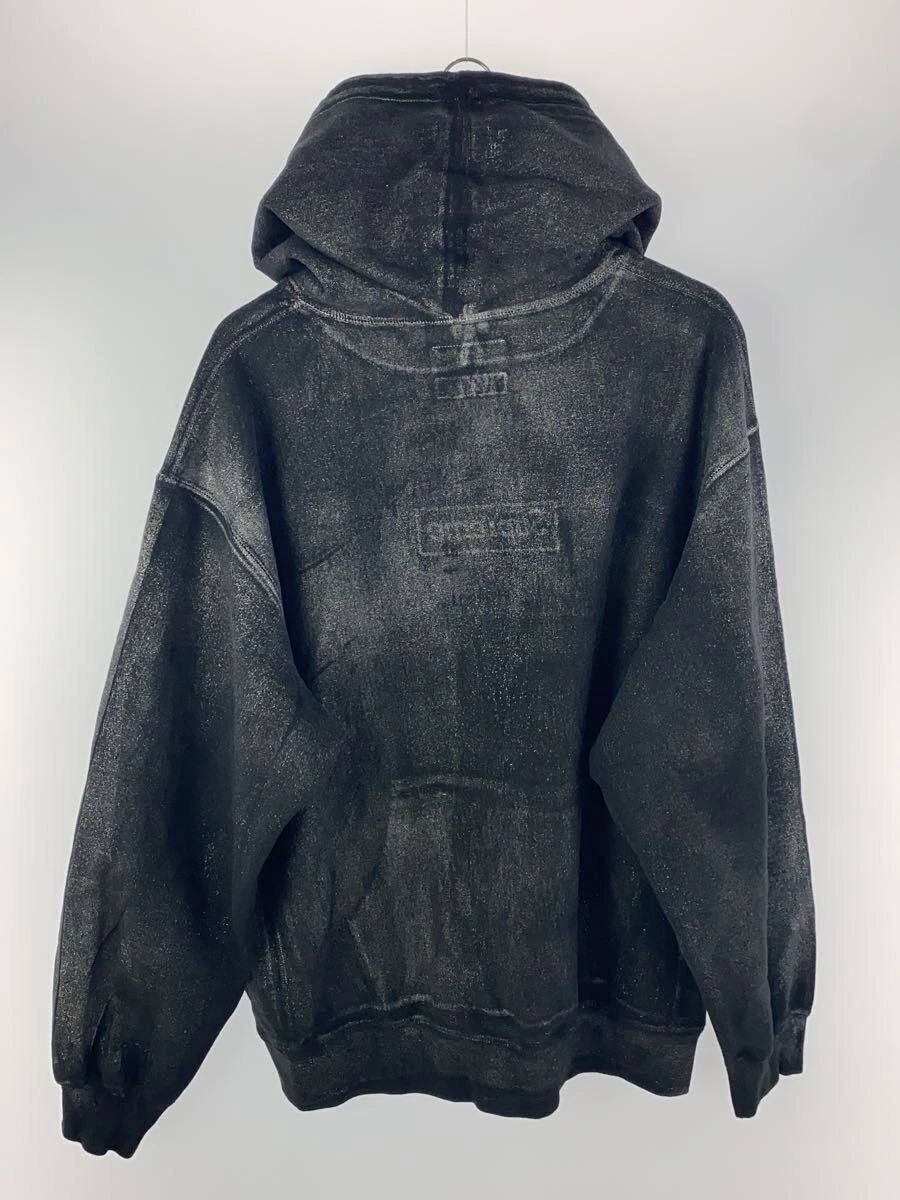 Felpa Supreme con cappuccio 24SS Foil Box logo XL cotone nero usata