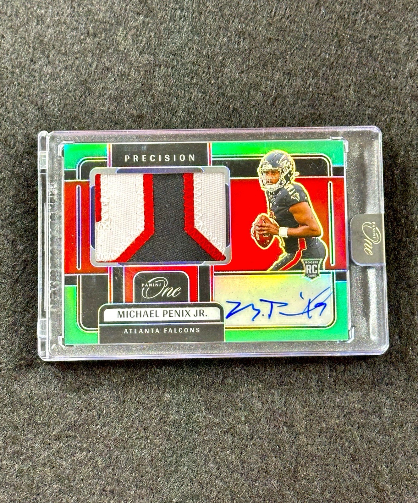 2024 Panini One MICHAEL PENIX JR. Rookie Precision Green Patch AUTO RC #/40 RPA