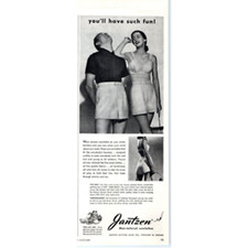 1948 Print Ad Jantzen Man Tailored Sunclothes Sunsuit Shorts For Men Women