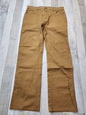 Dickies Brown Canvas Carpenter Pants Men's 33x31.5 Tag 32x32 