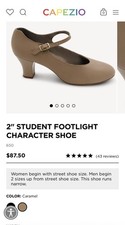 Capezio 650 2 Character Shoe Size 4 M Caramel New In Box