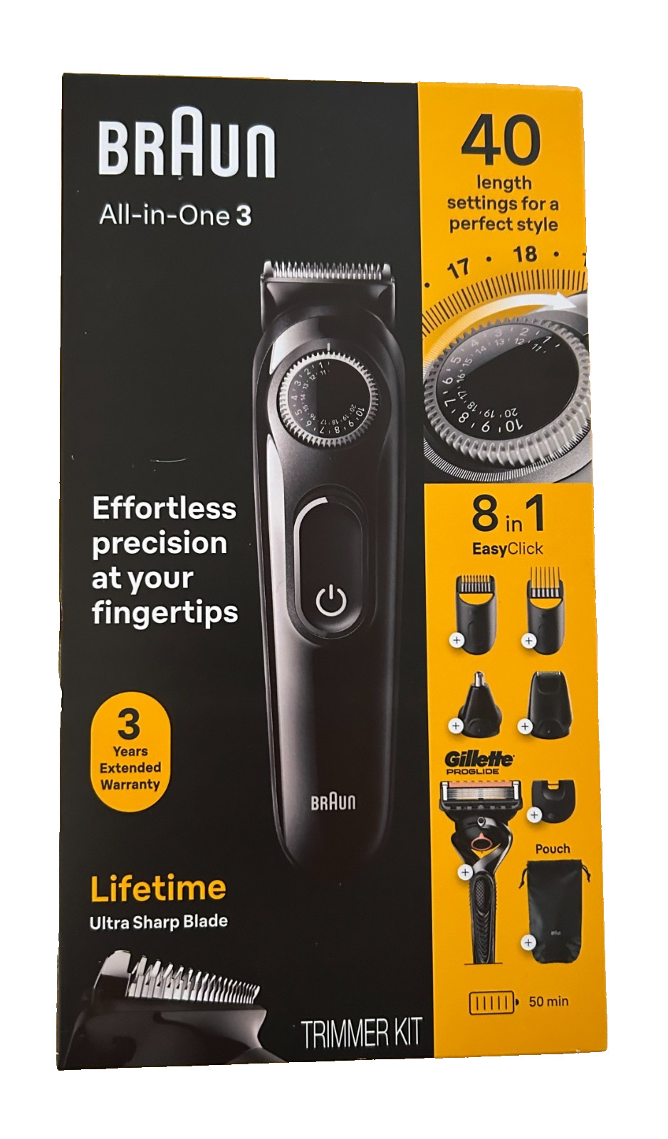 Braun Series 3 All-in-One 8-in-1 Electric Beard Trimmer Kit & Razor AIO3470 New!