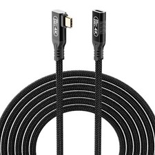 10 FT Right Angle USB C Male to USB C Female Extension Cable 240W PD 4K