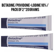 betadine ointment 10% , POVIDONE-LODINE. WOUND CARE/ 20 Grams tube (Pack of 2)