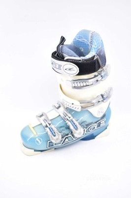 Women's ski boots long blue white grey size 38 - 24.5