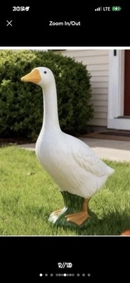 VIRAL Mainstays Large White Dress Up Goose Garden Statue Yard Decor NEW