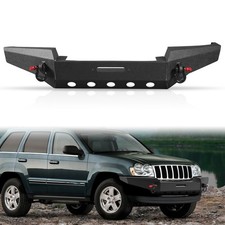 Front Bumper Assembly Wwinch Plate D-rings Fits 99-04 Jeep Grand Cherokee Wj
