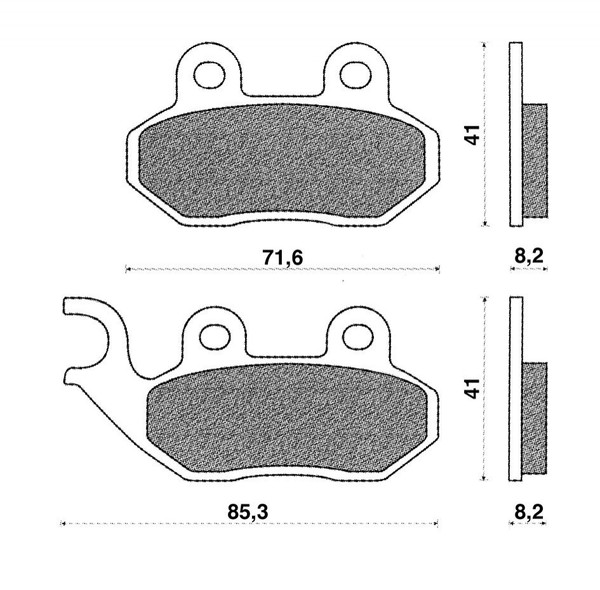 1 Paar BremsbeläGe Vorne FüR Peugeot Tweet / Tweet RS 125 4T Sym 2010-2014-image