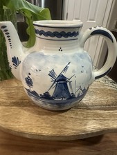 Vintage Delft Hand Painted Made In Holland Tea Pot 550