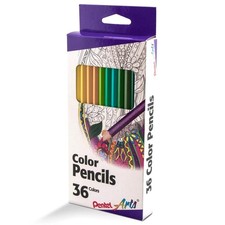 Pentel Arts Color Pencils - Assorted Colors, 36-Pack