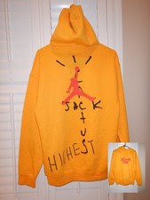 Travis Scott Air Jordan Cactus Jack Highest Hoodie Gold NIKE AIR * MEDIUM