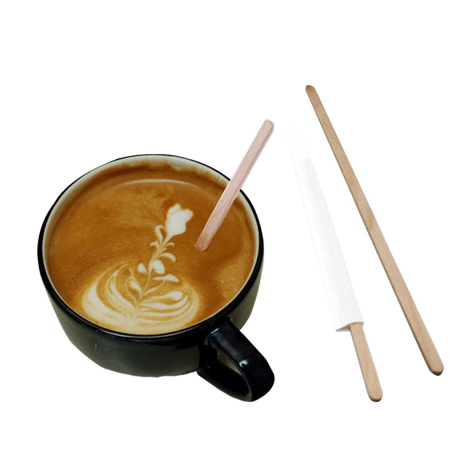 180 Pcs Disposable Wooden Coffee Stirrers By 7inch Drink Stirrers Sticks