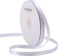 3/8 Inch White Double Face Satin Ribbon 50 Yards
