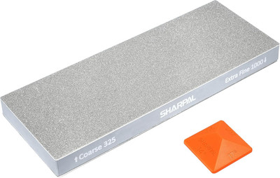 SHARPAL 168H Large 8'' X 3'' Dual-Grit Diamond Sharpening Stone   Coarse 325 & Ext
