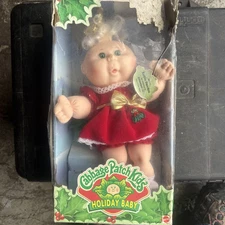 Vntg Cabbage Patch Doll 1997 Holiday Baby D.O.B. Dec 16th Badly Damaged Box