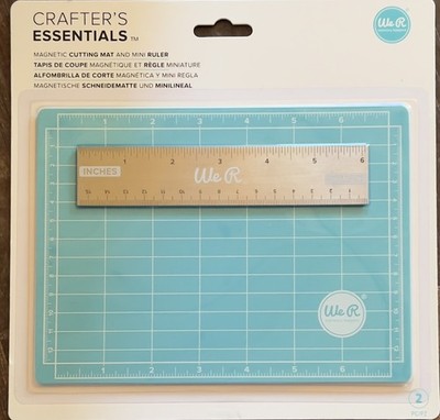 We R Memory Keepers Crafter s Essentials Magnetic Cutting Mat & Mini Ruler New