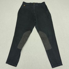 Ariat Sport Womens Black Riding Pants Breeches Knee Patch Size 28R Stretch