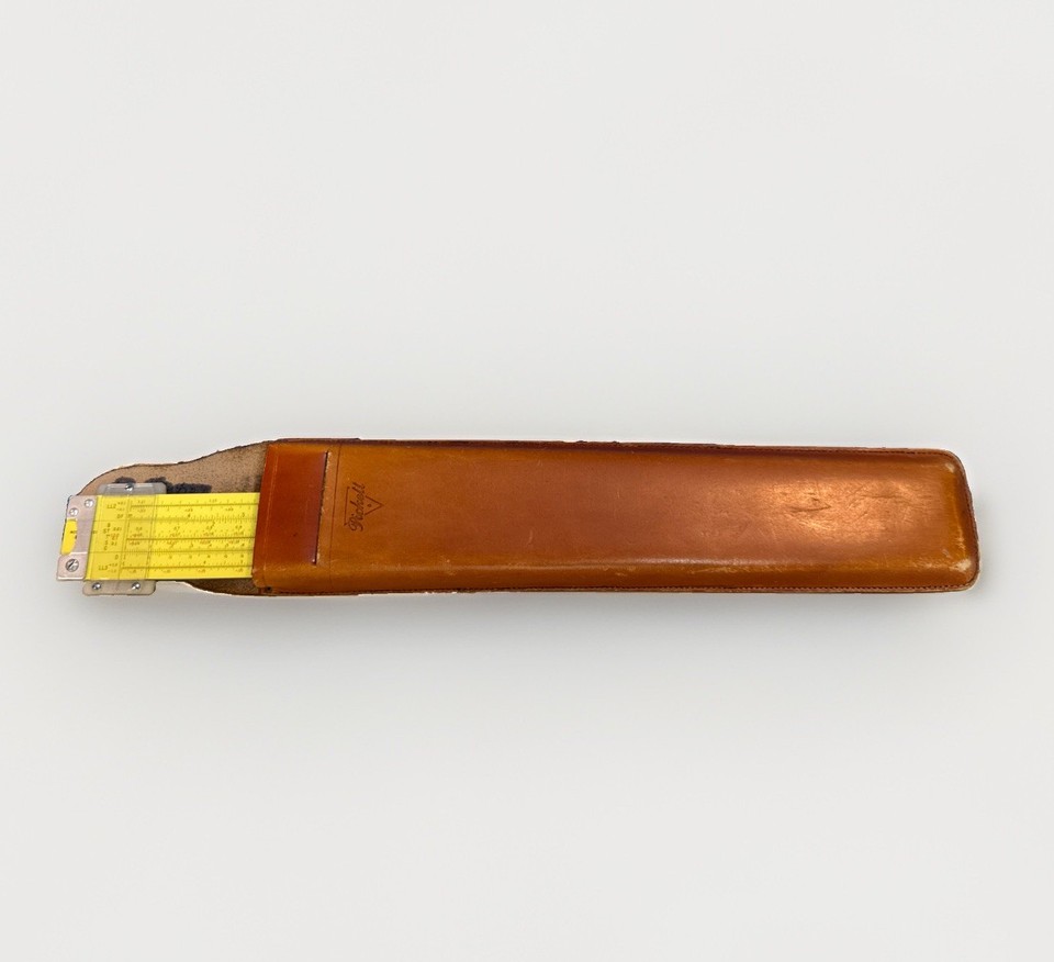 Pickett's iconic yellow 'Eye Saver' slide rule was the go-to tool for NASA engineers during the Apollo program — history you can hold in your hands.