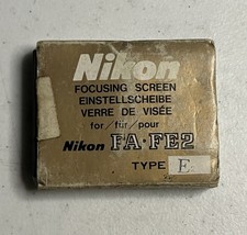 Nikon Type E2 Focusing Screen for FA FE2 FM2 w/ Case Box Instructions Vintage