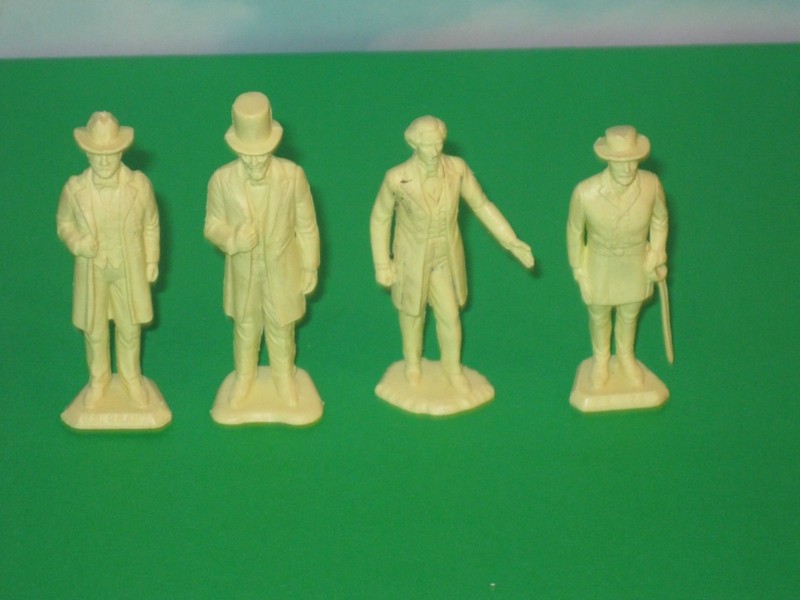 MARX BLUE AND GRAY PLAYSET CHARACTER FIGURE SET LINCOLN GRANT DAVIS LEE VINTAGE